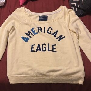 American Eagle Butter Yellow Crewneck Sweatshirt